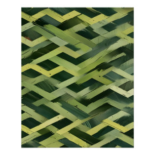 Póster Formas Geométricas Verdes Sobrepostas
