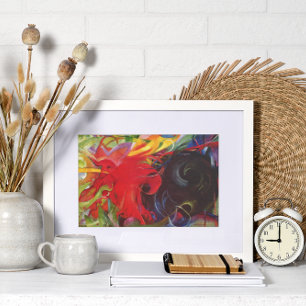 Póster Formas Lutadoras por Franz Marc, Arte Fino Vintage