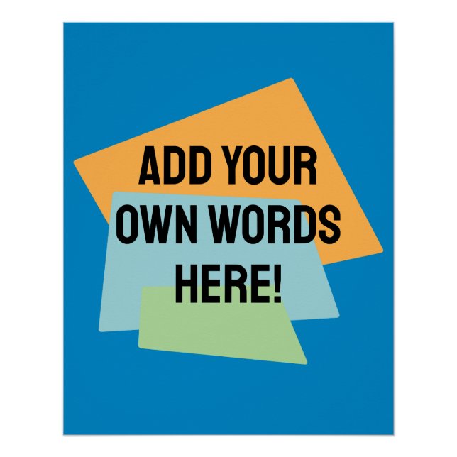 Póster Formas Retroativas Personalizadas (Frente)