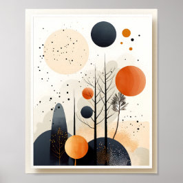 Poster Formas únicas de composição geométrica escandinava