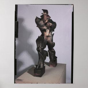 Poster Formas únicas de continuidade no espaço, 1913