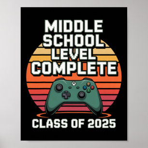 Poster Formatura de Gamer Engraçado Cl De 2025 Estilo Ret