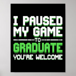 Poster Formatura de Gamer Universitário ou Ensino Médio D