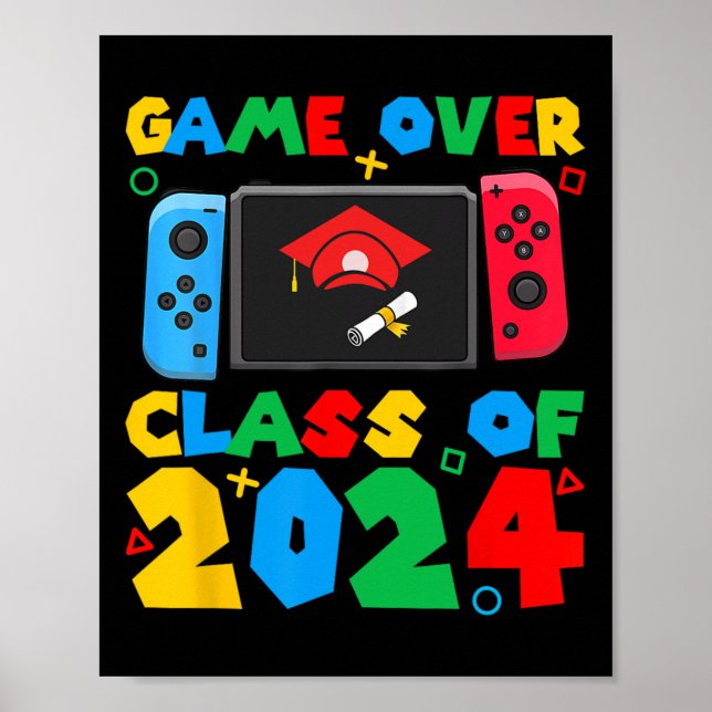 Poster Formatura Divertida de Alunos Jogadores de Vídeo G (Frente)