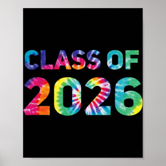 Poster Formatura do Ensino Médio Turma de 2026 Tye Dye 20