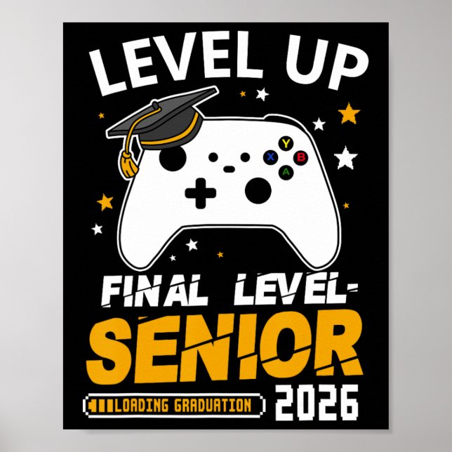 Poster Formatura Final Senior 2026 Level Up Grad Jogos  (Frente)