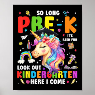 Poster Formatura Unicórnio Por Muito Tempo Pré K Jardim d