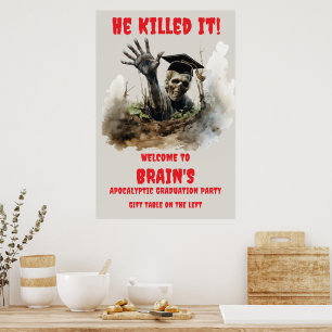Poster Formatura Zumbi Você Matou Isso