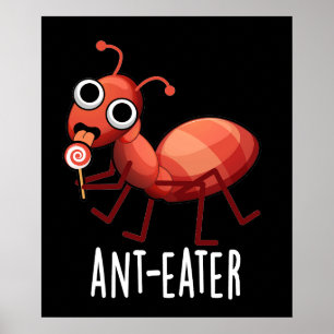 Poster Formiga Engraçada Ant Pun Dark BG