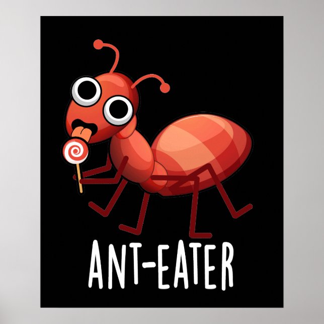 Poster Formiga Engraçada Ant Pun Dark BG (Frente)