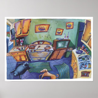 Póster Formigas na cozinha