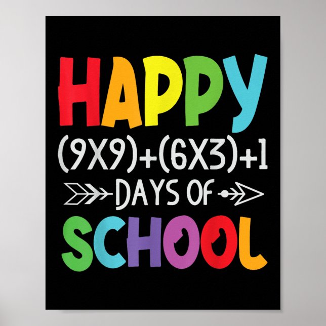 Poster Fórmula De Matemática 100 Dias De Escola Oferece P (Frente)