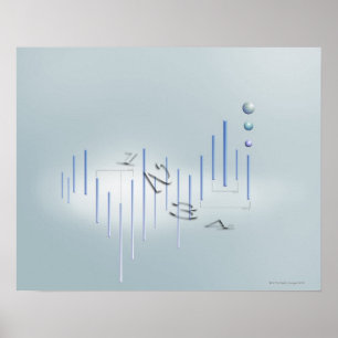 Póster Fórmula, gráfico, símbolos 11 da matemática