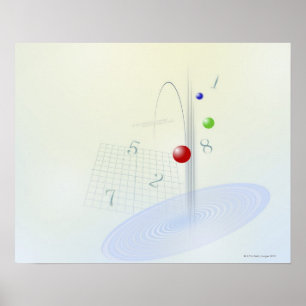 Póster Fórmula, gráfico, símbolos matemáticos 10