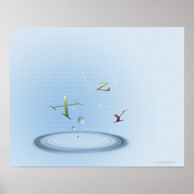 Poster Fórmula, gráfico, símbolos matemáticos 9 (Frente)