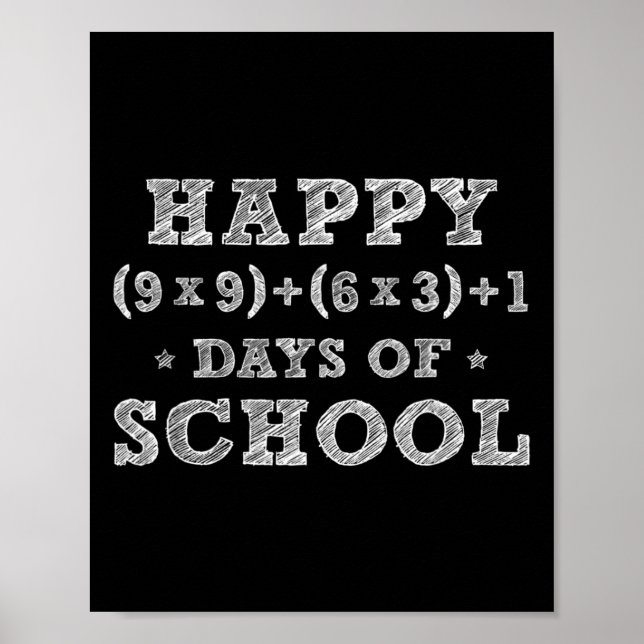 Poster Fórmula Matemática 100 Dias De Escola Meninos Meni (Frente)