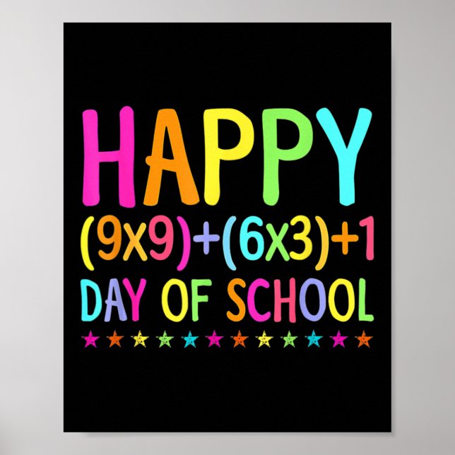 Poster Fórmula Matemática 100 Dias De Menina Professora (Frente)