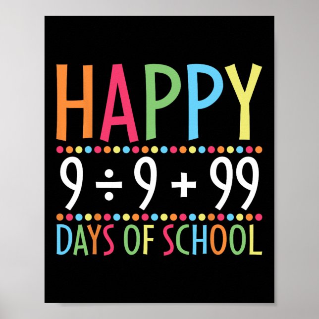 Poster Fórmula Matemática 100 Dias De Professora Engraçad (Frente)