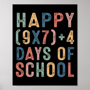 Poster Fórmula Matemática 67 Dias De Escola Professor De 