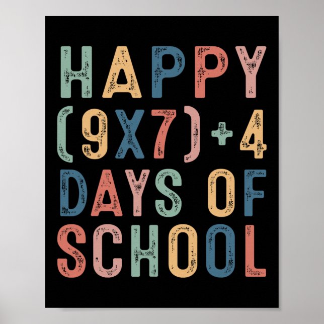 Poster Fórmula Matemática 67 Dias De Escola Professor De  (Frente)