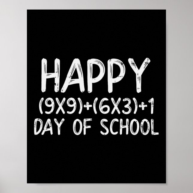 Poster Fórmula Matemática Feliz 100 Dias De Escola 100º D (Frente)
