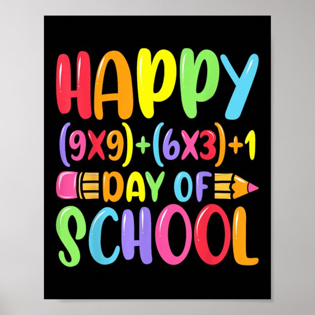 Poster Fórmula Matemática Feliz 100 Dias De Professora De (Frente)