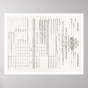 Poster Formulário de imposto 1040 da renda de América