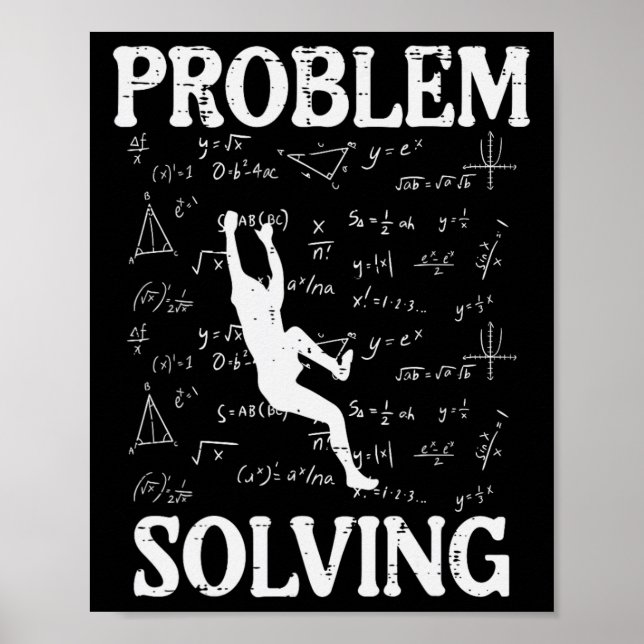 Poster Fórmulas Matemáticas Divertidas de Resolução de Pr (Frente)