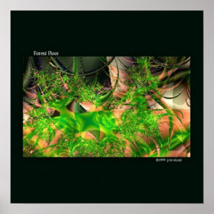 Póster Forno Florestal Arte Fractal Design