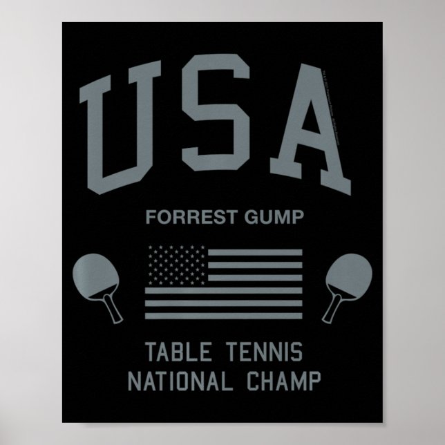 Poster Forrest Gump USA Mesa National Tênis (Frente)