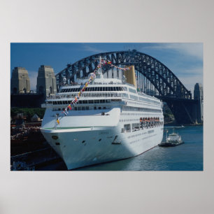 Poster Forro de passageiro em sua viagem nova, harbo de