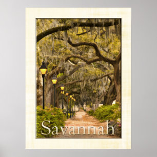Poster Forsyth Park - Savannah, GA