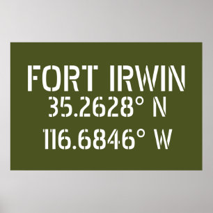 Poster Fort Irwin Latitude Longitude