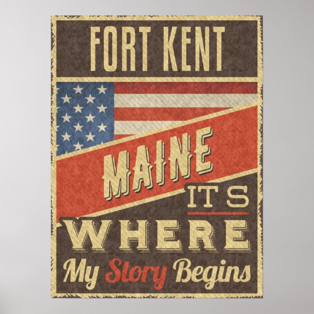Poster Fort Kent Maine (Frente)
