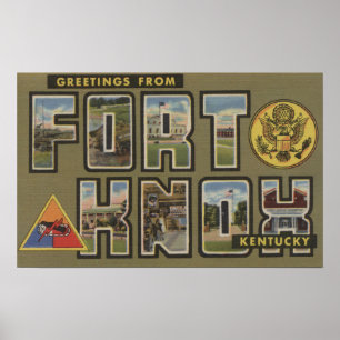 Póster Fort Knox, Kentucky - Cenas com letras grandes