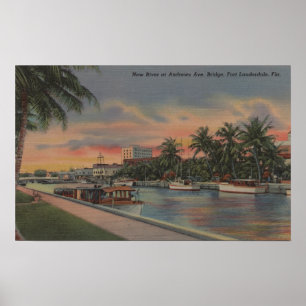 Póster Fort Lauderdale, FL - opinião nova do rio &