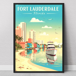 Poster Fort Lauderdale Florida Antiga