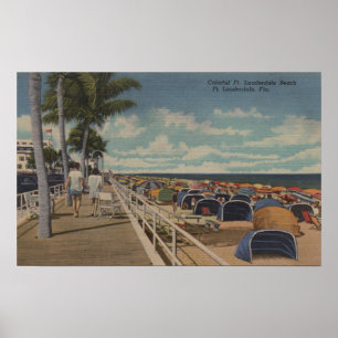Póster Fort Lauderdale, Florida - ideia do Ft. L.