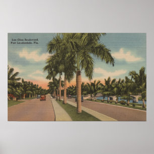 Poster Fort Lauderdale, Florida - vista de Olas de Las