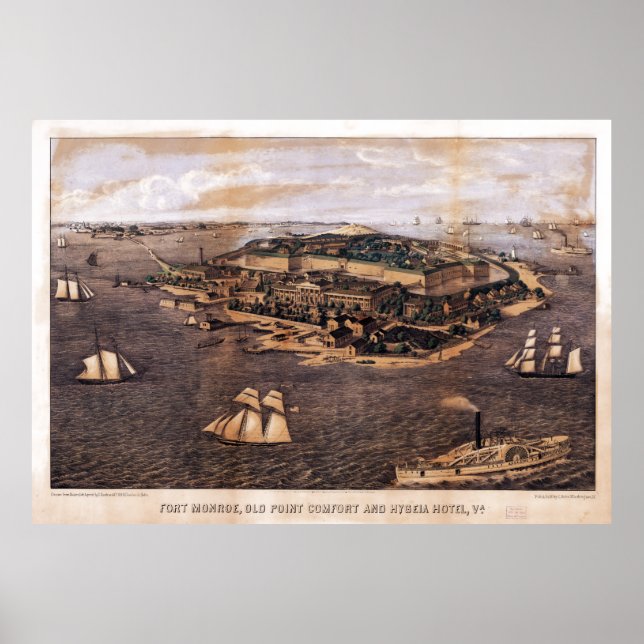Póster Fort Monroe Virginia (1861) (Frente)