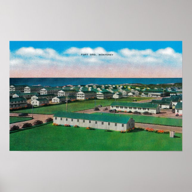 Póster Fort Ord em Monterey, CaliforniaMonterey, CA (Frente)