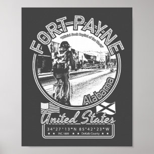 POSTER FORT PAYNE CITY - ESTADO DE ALABAMA