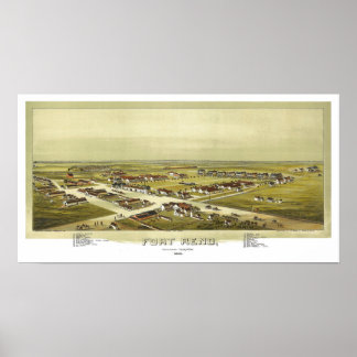 Poster Fort Reno Território de Oklahoma 1891 Litografia