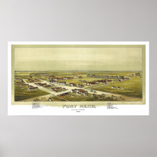Poster Fort Reno Território de Oklahoma 1891 Litografia