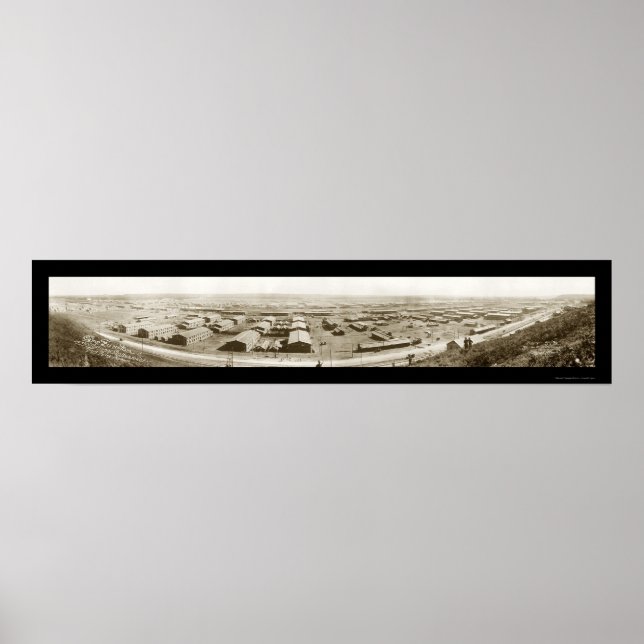 Póster Fort Riley KS Exército Foto 1917 (Frente)