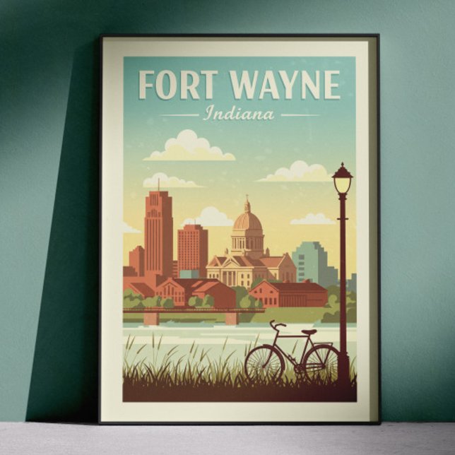 Poster Fort Wayne Indiana Antigo (Criador carregado)