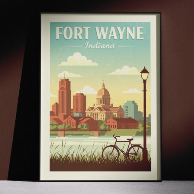 Poster Fort Wayne Indiana Antigo (Criador carregado)