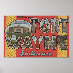 Poster Fort Wayne, Indiana - grandes cenas da letra