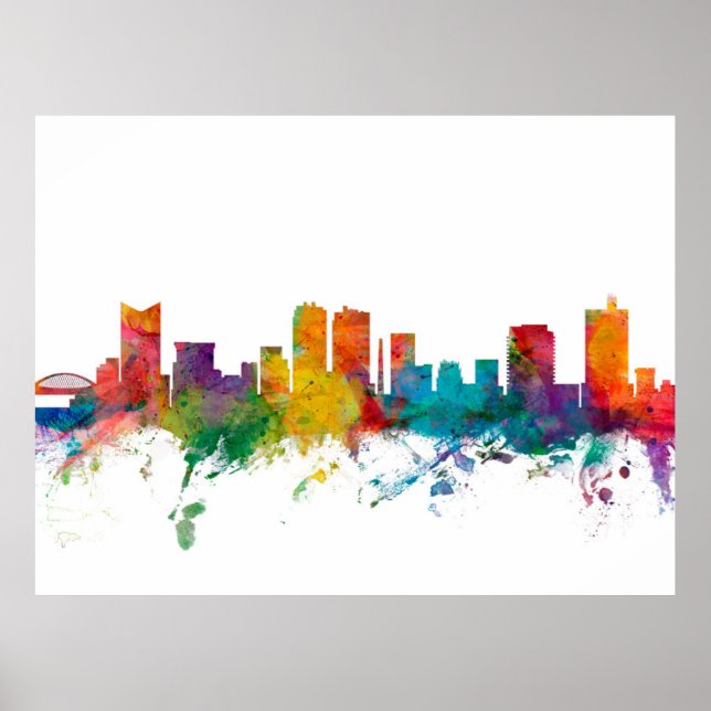 Poster Fort Worth Texas Skyline (Frente)