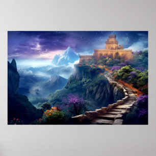 Poster Fortaleza Castelo de Outro Mundo Dimensão Fantásti